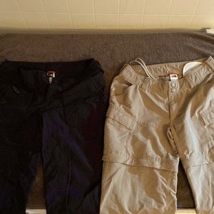 North Face Woman’s Nylon Cargo Pants 2 Pairs size 4